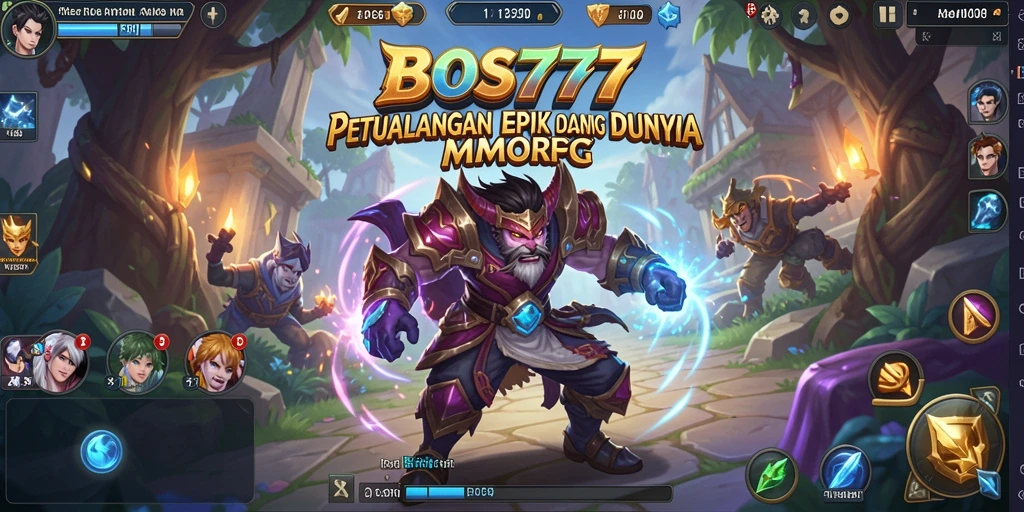 Tampilan gameplay mendalam dalam dunia MMORPG BOS777 yang penuh petualangan.