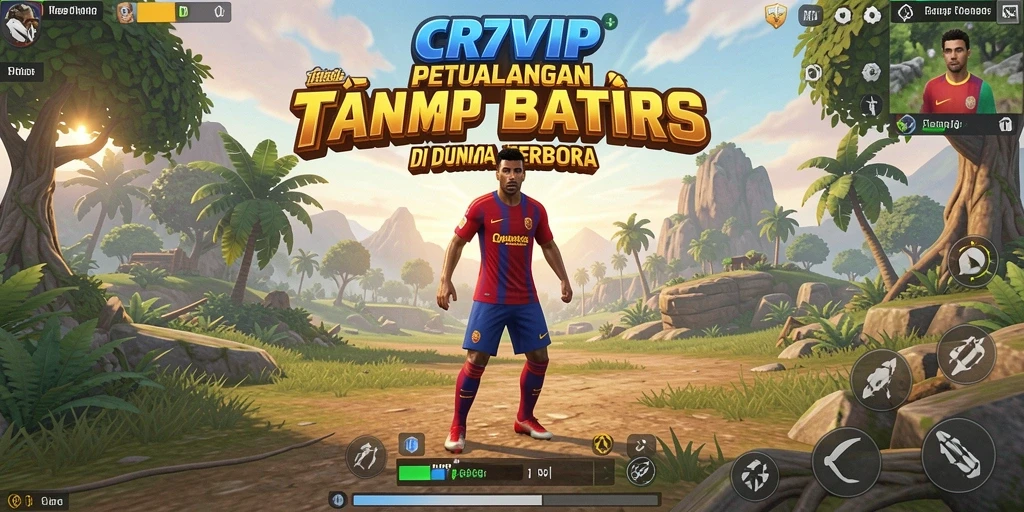 Screenshot gameplay CR7VIP menampilkan eksplorasi dunia terbuka yang memukau.