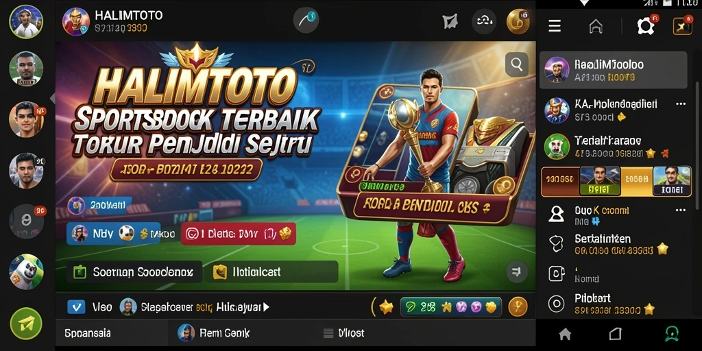 Screenshot HALIMTOTO menampilkan pengalaman taruhan olahraga yang seru.