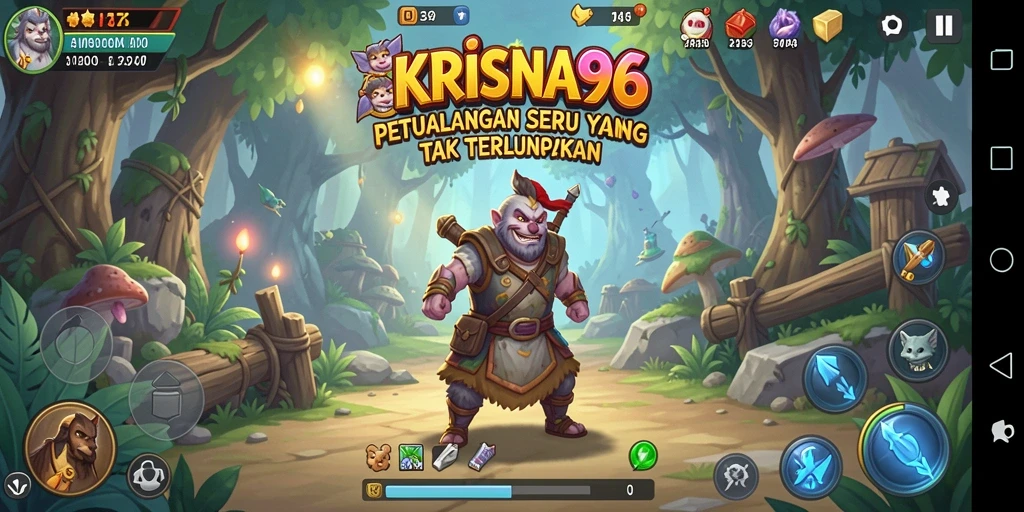 Tampilan gameplay mendebarkan dari KRISNA96 dalam petualangan seru.