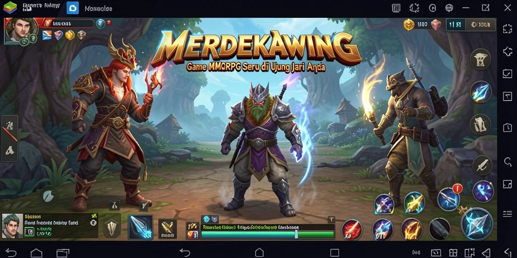 Gameplay seru di dunia <strong>MERDEKAWING</strong> yang penuh petualangan dan tantangan.