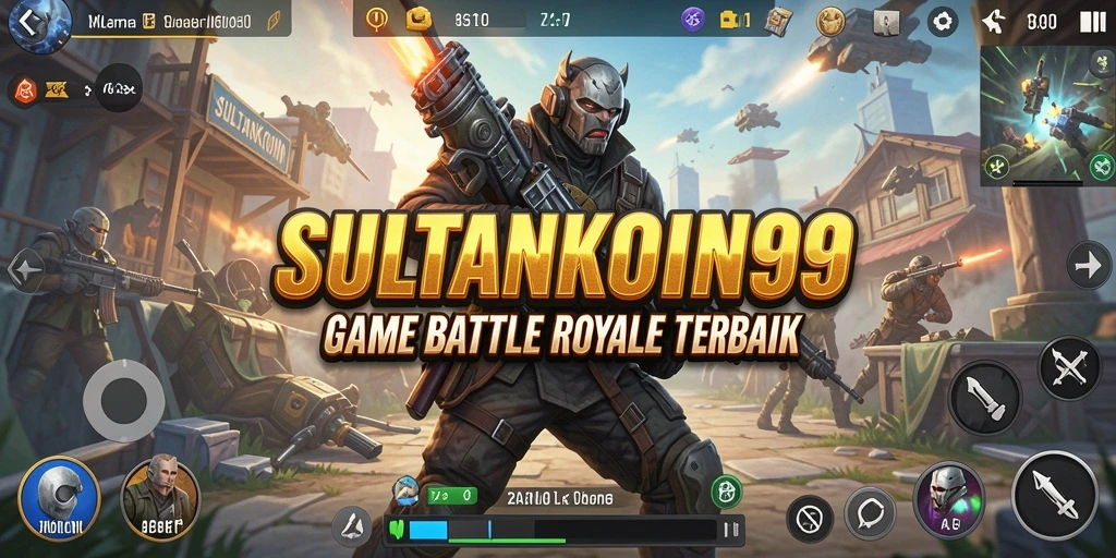 Tangkapan layar SULTANKOIN99 menampilkan aksi battle royale yang mendebarkan.